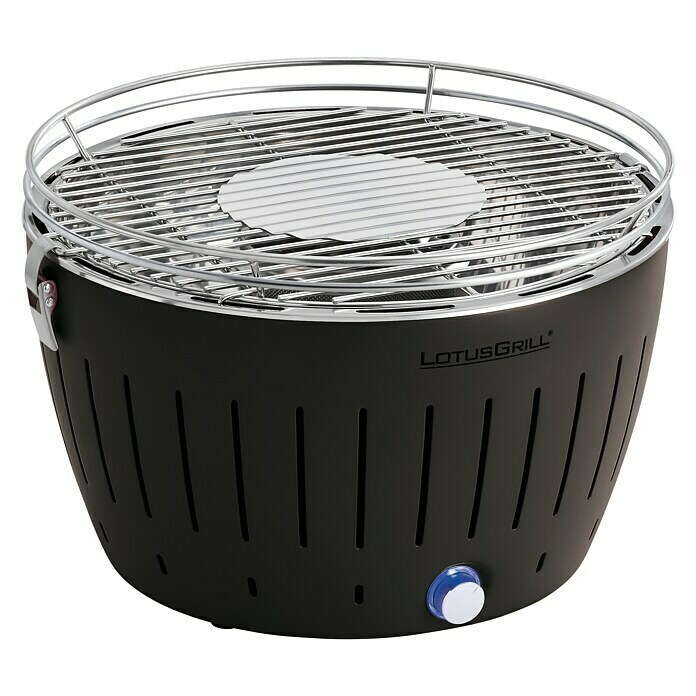 LotusGrill Raucharmer Holzkohlegrill SAnthrazit, Hauptgrillfläche: Ø 26 cm Front View