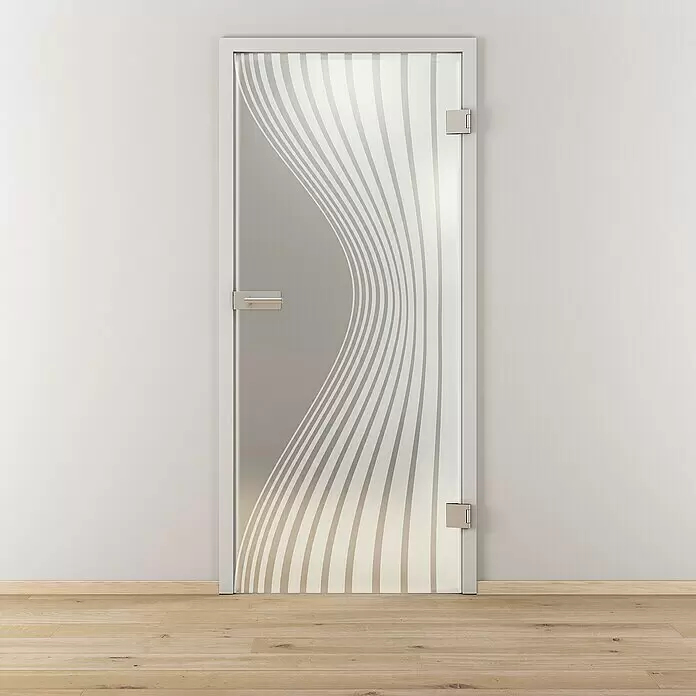 Diamond Doors Glasdrehtür 543 - 709 x 1.972 mm, DIN Anschlag: Rechts, Milchglas - Stimmungsaufnahme