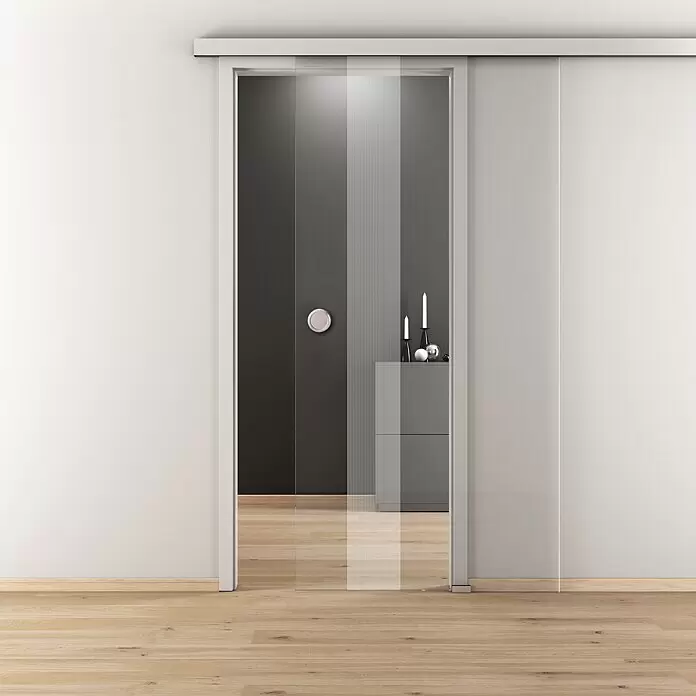 Diamond Doors Glasschiebetür 594 - 935 x 2.058 mm, Einscheibensicherheitsglas (ESG), Klarglas - Stimmungsaufnahme