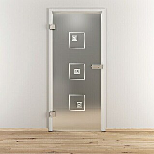 Diamond Doors Glasdrehtür 587 (709 x 1.972 mm, DIN Anschlag: Links, Milchglas)