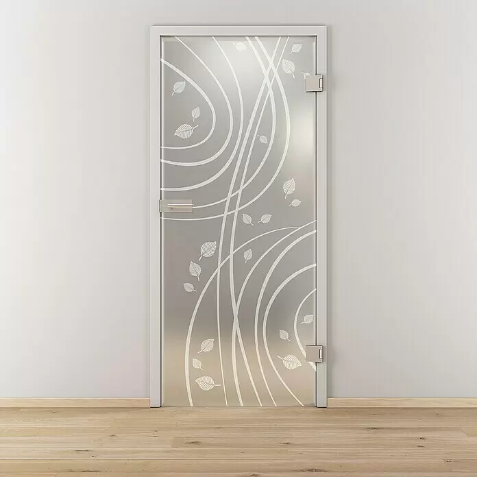Diamond Doors Glasdrehtür 547 - 834 x 1.972 mm, DIN Anschlag: Rechts, Milchglas - Stimmungsaufnahme