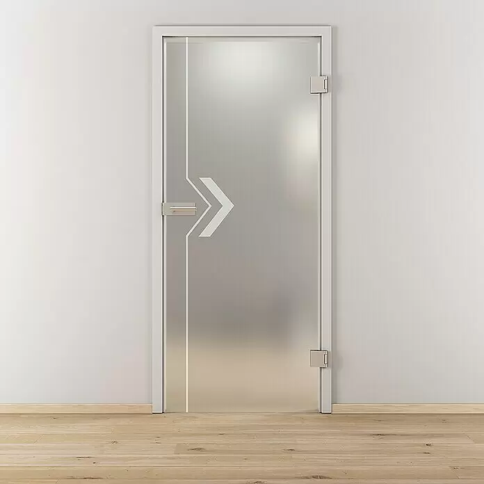 Diamond Doors Glasdrehtür 599 - 834 x 1.972 mm, DIN Anschlag: Rechts, Milchglas - Stimmungsaufnahme