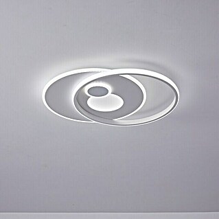 WOFI LED-Deckenleuchte Akon (38 W, L x B x H: 52 x 40 x 5,5 cm, Weiß, Kaltweiß)