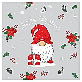 Duni Serviette Tissue (20 Stk., 33 x 33 cm, Tomte with Gift)