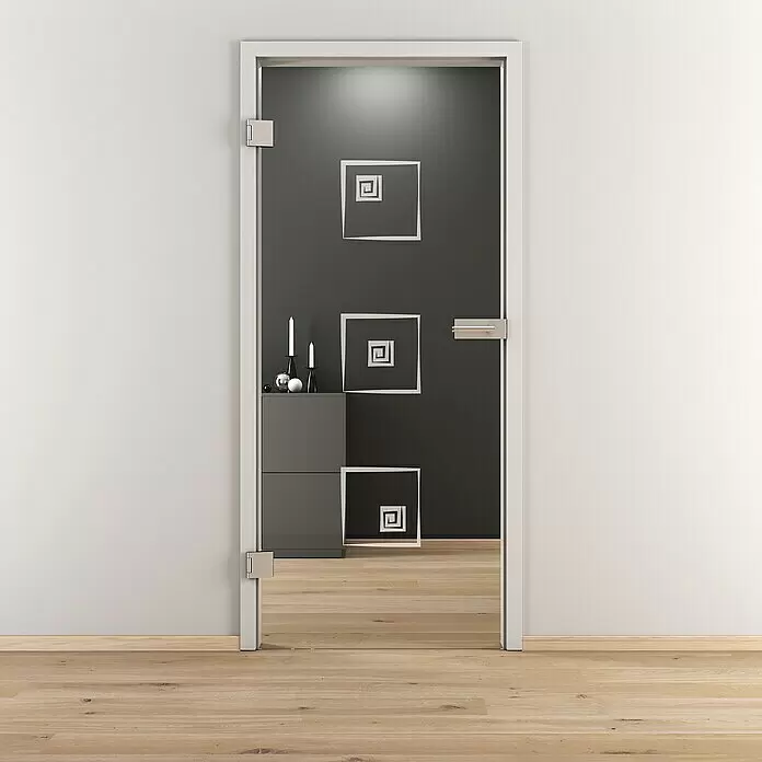 Diamond Doors Glasdrehtür 587 - 709 x 1.972 mm, DIN Anschlag: Links, Klarglas - Stimmungsaufnahme