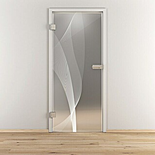 Diamond Doors Glasdrehtür 633 (959 x 1.972 mm, DIN Anschlag: Links, Milchglas)