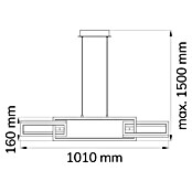 WOFI Muriel LED-Pendelleuchte (26 W, L x B x H: 101 x 30 x 150 cm, Rost, Warmweiß) | BAUHAUS