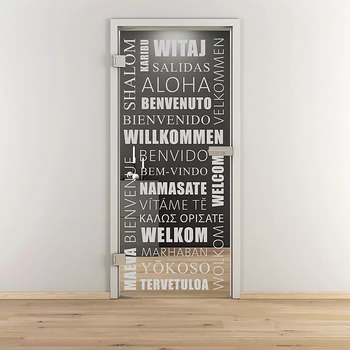 Diamond Doors Glasdrehtür 544 - 709 x 1.972 mm, DIN Anschlag: Links, Klarglas - Stimmungsaufnahme