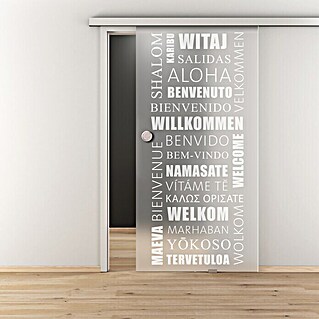 Diamond Doors Glasschiebetür 544 (935 x 2 058 mm, Einscheibensicherheitsglas (ESG), Milchglas)