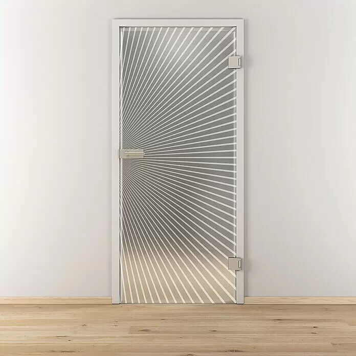 Diamond Doors Glasdrehtür 612 - 959 x 1.972 mm, DIN Anschlag: Rechts, Milchglas - Stimmungsaufnahme