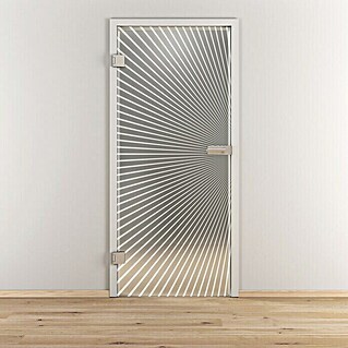 Diamond Doors Glasdrehtür 612 (834 x 1.972 mm, DIN Anschlag: Links, Milchglas)