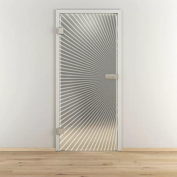 Diamond Doors Glasdrehtür 612 - 709 x 1.972 mm, DIN Anschlag: Links, Milchglas - Stimmungsaufnahme