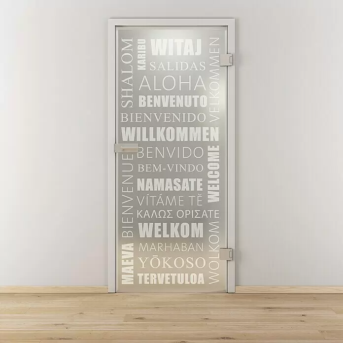 Diamond Doors Glasdrehtür 544 - 709 x 1.972 mm, DIN Anschlag: Rechts, Milchglas - Stimmungsaufnahme