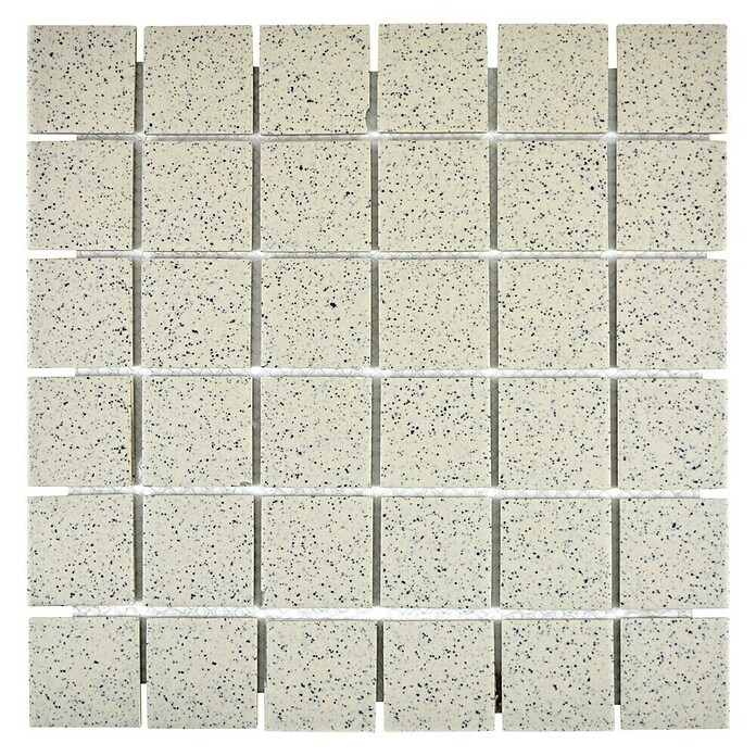 Mozaïektegel (30,6 x 30,6 cm, Crèmewit, Mat)