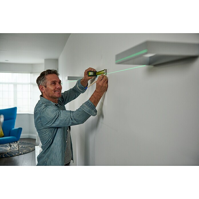 Ryobi ONE+ Kreuzlinienlaser 360° RB360GLLMax. Arbeitsbereich: 25 m Use Shot