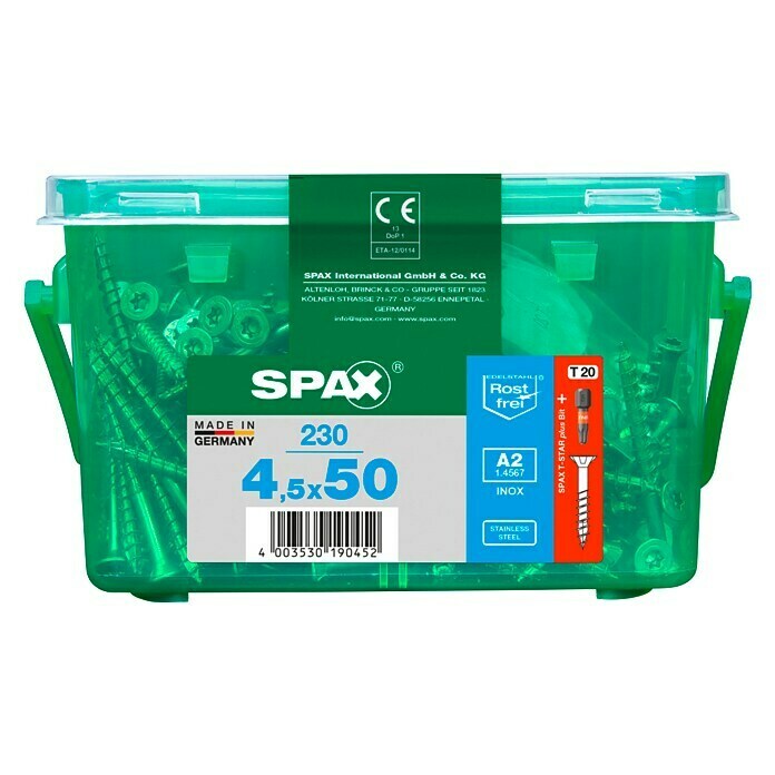 SPAX A2 RFR TX 4,5X50 HKB 230 ST. /
