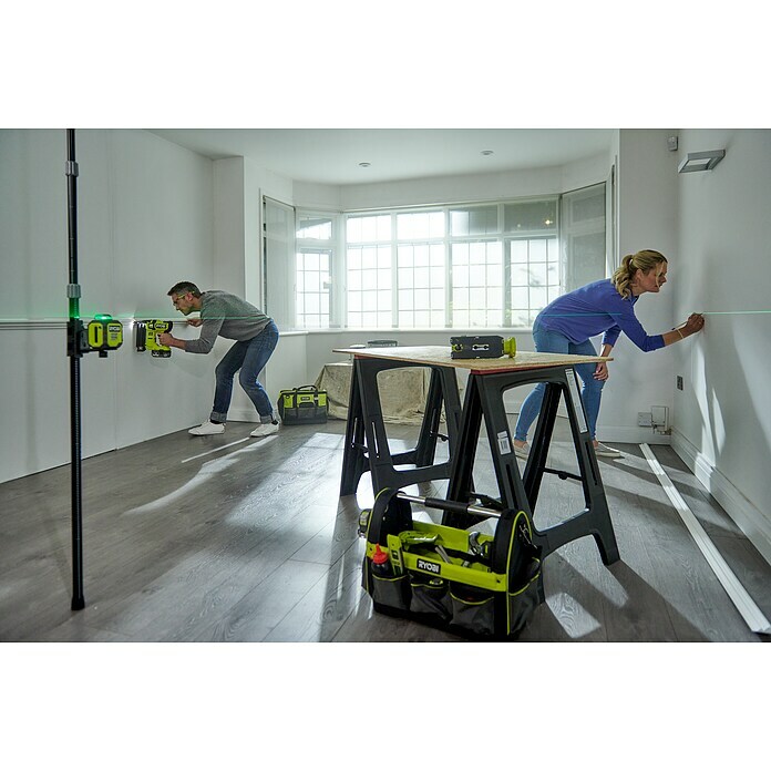 Ryobi ONE+ Kreuzlinienlaser 360° RB360GLLMax. Arbeitsbereich: 25 m Use Shot