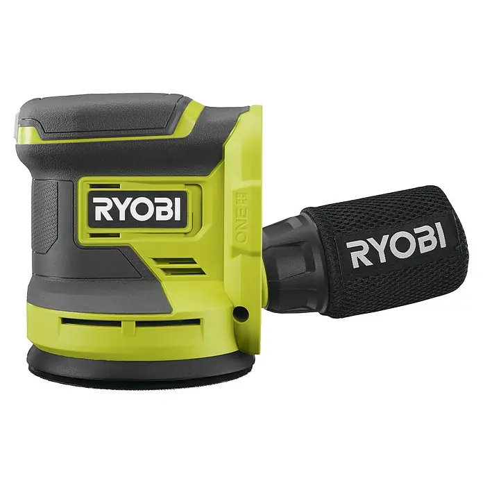 Ryobi ONE+ Akku-Exzenterschleifer RROS18-0 - 18 V, Ohne Akku, Durchmesser Schleifteller: 125 mm - Ryobi Akku-Exzenterschleifer mit Staubbeutel, ideal zum Schleifen verschiedener Oberflächen.