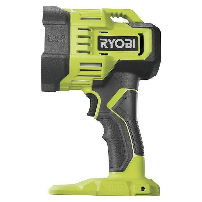 Ryobi ONE+ LED Baustrahler RLS18-0 - 3.000 lm, 3-Stufen-LED - Abbildung einer Ryobi Akku-Handleuchte mit 3000 Lumen, ideal für Baustellen und den Heimgebrauch.