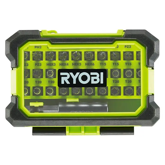 Ryobi Bit-Set RAK31MSDI - 31 Stk. - Ryobi Bit-Set mit verschiedenen Aufsätzen für Schraubarbeiten, ideal für Heimwerker und Profis. Kompakte Aufbewahrung in einer robusten Box.