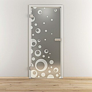 Diamond Doors Glasdrehtür 506 (959 x 1.972 mm, DIN Anschlag: Links, Milchglas)