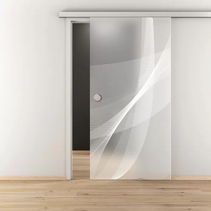 Diamond Doors Glasschiebetür 635 - 935 x 2.058 mm, Einscheibensicherheitsglas (ESG), Milchglas - Stimmungsaufnahme