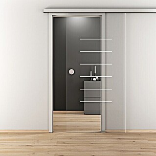 Diamond Doors Glasschiebetür 631 (935 x 2.058 mm, Einscheibensicherheitsglas (ESG), Klarglas)