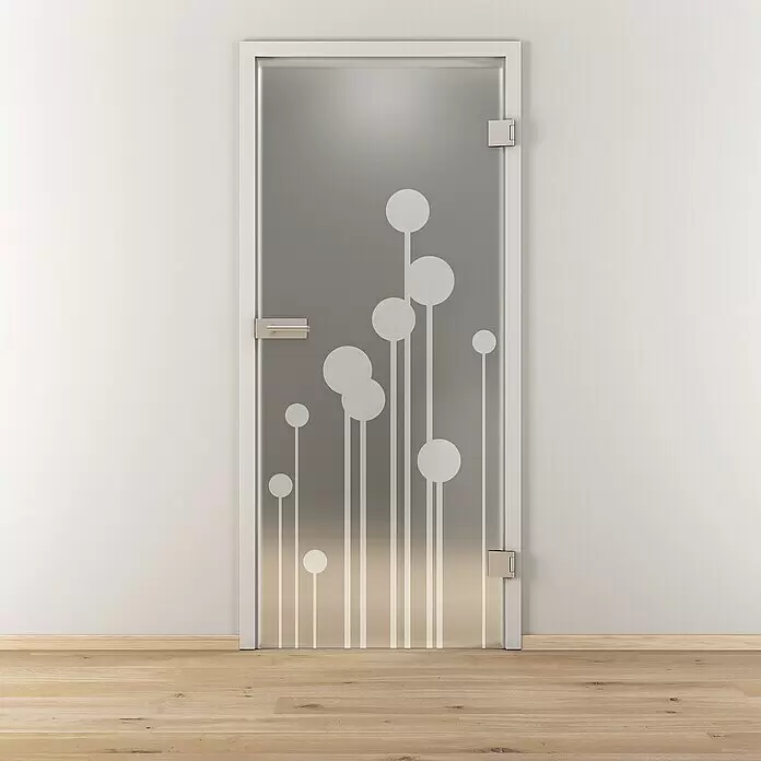 Diamond Doors Glasdrehtür 611 - 709 x 1.972 mm, DIN Anschlag: Rechts, Milchglas - Stimmungsaufnahme