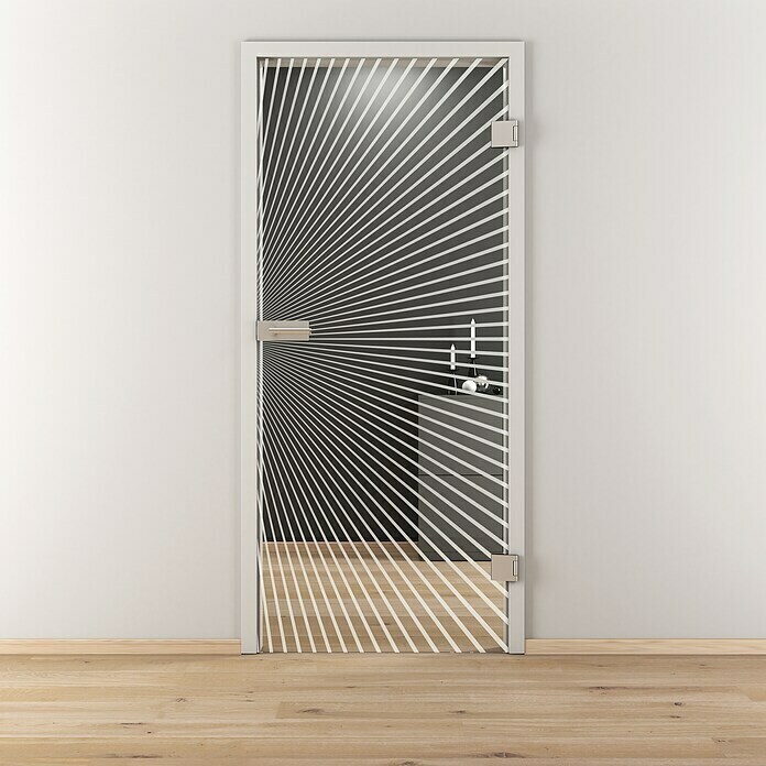 Diamond Doors Glasdrehtür 612 (834 x 1.972 mm, DIN Anschlag: Rechts, Klarglas) | BAUHAUS