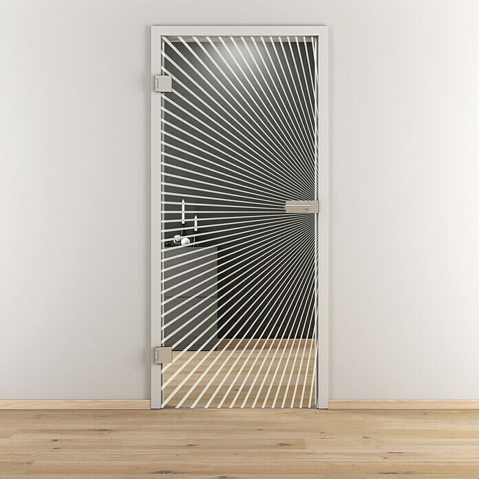 Diamond Doors Glasdrehtür 612 (834 x 1.972 mm, DIN Anschlag: Links, Klarglas) | BAUHAUS