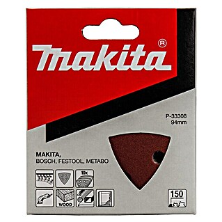 Makita Schuurbladen 94 mm red velcro (Korreling: 150, 10 st., Geperforeerd)