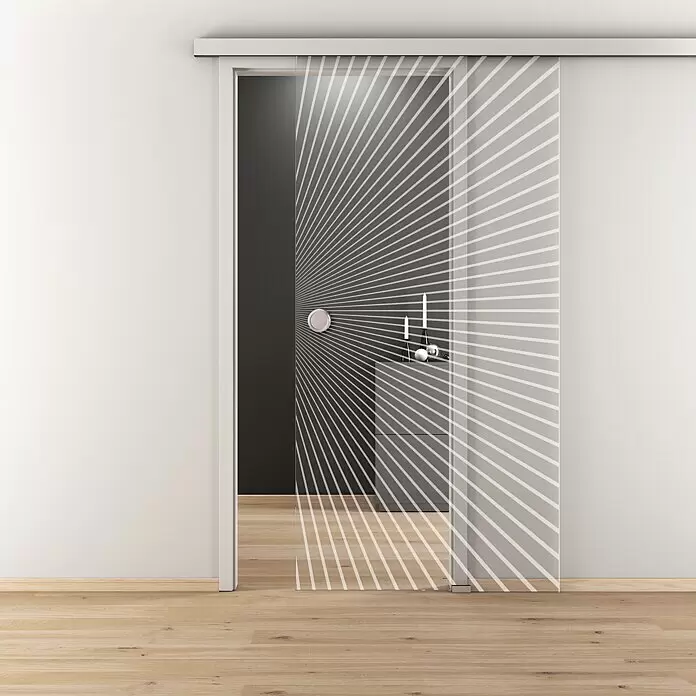 Diamond Doors Glasschiebetür 612 - 935 x 2.058 mm, Einscheibensicherheitsglas (ESG), Klarglas - Stimmungsaufnahme