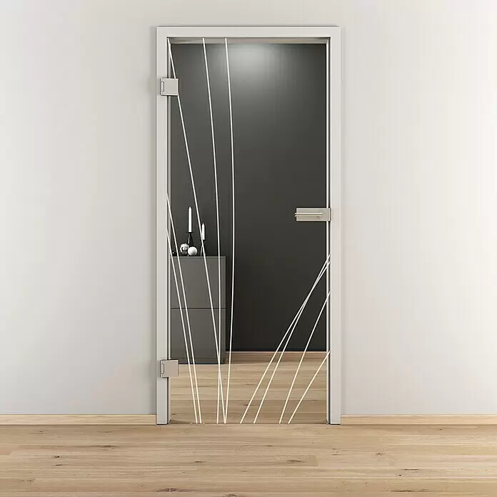 Diamond Doors Glasdrehtür 559 - 959 x 1.972 mm, DIN Anschlag: Links, Klarglas - Stimmungsaufnahme