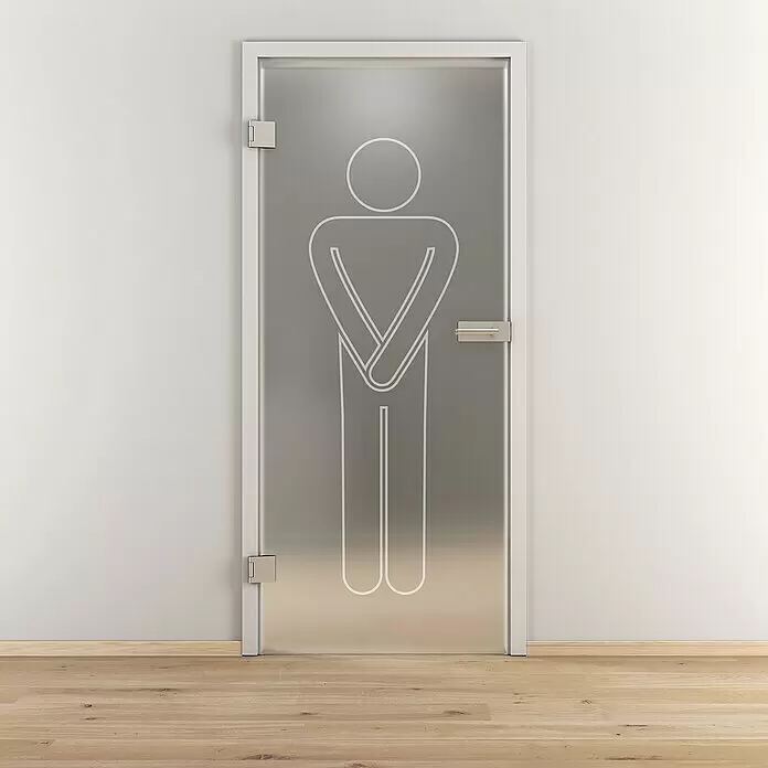 Diamond Doors Glasdrehtür 627 - 834 x 1.972 mm, DIN Anschlag: Links, Einscheibensicherheitsglas (ESG) - Stimmungsaufnahme