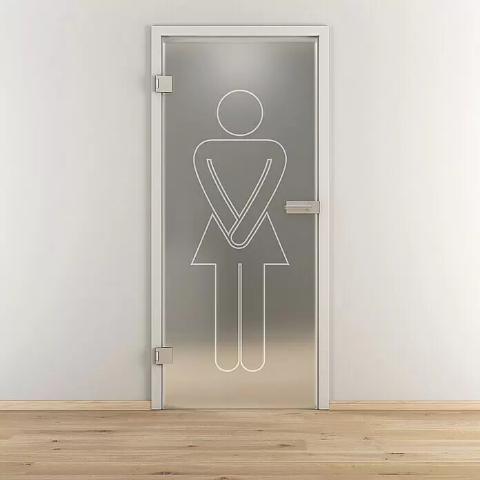 Diamond Doors Glasdrehtür 628 - 959 x 1.972 mm, DIN Anschlag: Links, Einscheibensicherheitsglas (ESG) - Stimmungsaufnahme