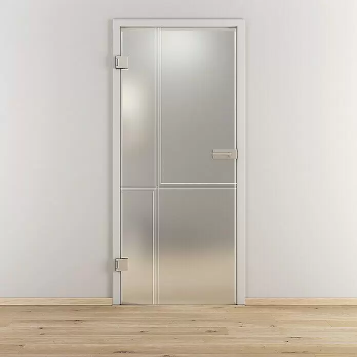 Diamond Doors Glasdrehtür 610 - 709 x 1.972 mm, DIN Anschlag: Links, Milchglas - Stimmungsaufnahme