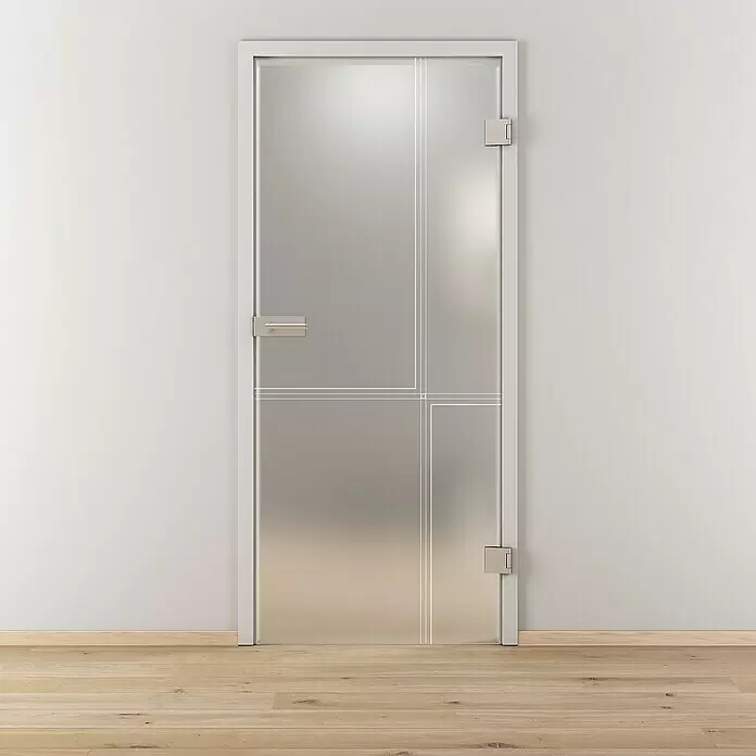 Diamond Doors Glasdrehtür 610 - 959 x 1.972 mm, DIN Anschlag: Rechts, Milchglas - Stimmungsaufnahme