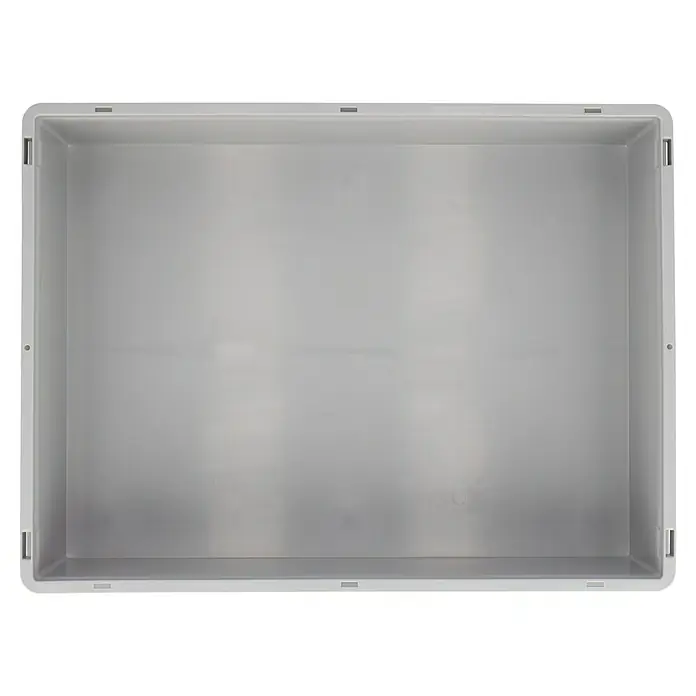 Surplus Systems Eurobox - L x B x H: 80 x 60 x 22 cm, Kunststoff, Grau - Graue Kunststoffbox, ideal für Lagerung und Transport. Robuste Bauweise mit verstärkten Ecken für lange Lebensdauer.