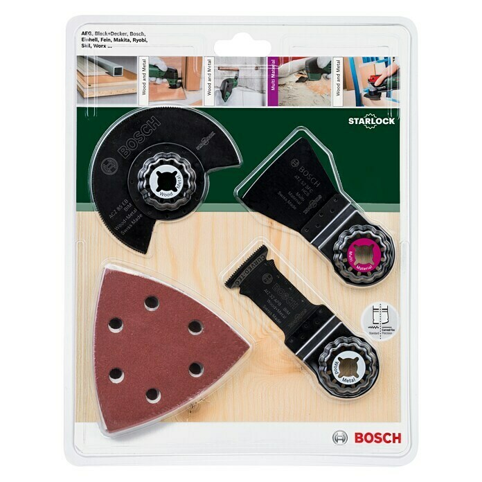 Bosch Kit de accesorios para multiherramientas (22 piezas, Madera / metal / plástico)