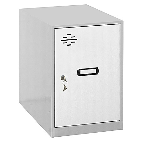 Simonrack Simonlocker Taquilla Mini Desmontada (L x An x Al: 50 x 30 x 45 cm, Gris/Blanco, Número de puertas: 1 ud.)