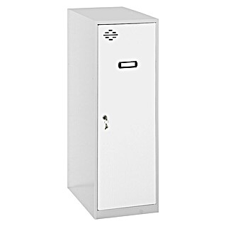 Simonrack Simonlocker Taquilla Single Mini Desmontada (L x An x Al: 50 x 30 x 90 cm, Número de puertas: 1 ud., Gris/Blanco)