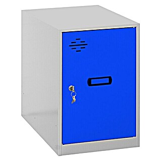 Simonrack Simonlocker Taquilla Mini Desmontada (L x An x Al: 50 x 30 x 45 cm, Gris/Azul, Número de puertas: 1 ud.)