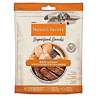 Nature's Variety Comida húmeda para perros Superfood (85 g, Pollo con coco y semillas chia)