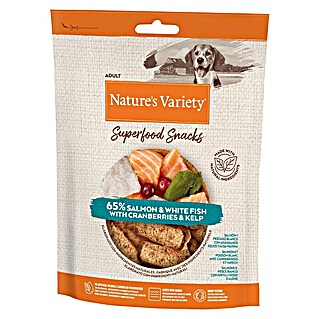Nature's Variety Comida húmeda para perros Superfoods (85 g, Salmón, pescado blanco y arándanos)