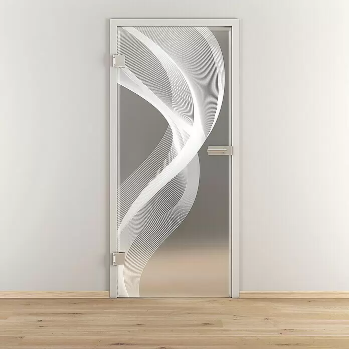 Diamond Doors Glasdrehtür 636 - 834 x 1.972 mm, DIN Anschlag: Links, Milchglas - Stimmungsaufnahme
