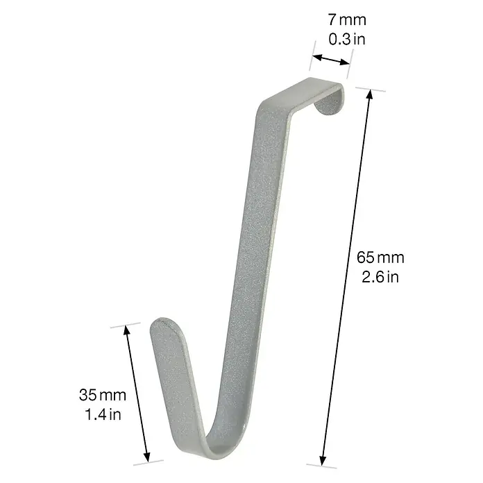 Wagner System GreenFamily Haken-Set GH 3000 - Passend für: Wagener GreenFamily Hochbeete - Abmessungen eines Türhaken aus Metall, ideal zur Organisation von Kleidung und Accessoires.