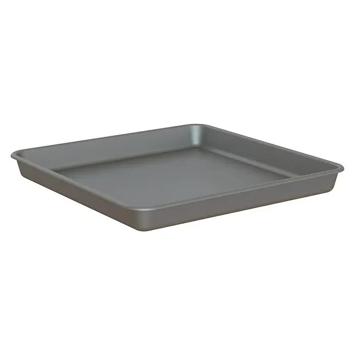 Artevasi Venezia Kasten-Untersetzer - 26 x 26 x 3,7 cm, Kunststoff, Anthrazit - Quadratische Backform aus grauem Metall für Kuchen, Aufläufe und andere kulinarische Köstlichkeiten. Ideal für Hobbybäcker und Profis.