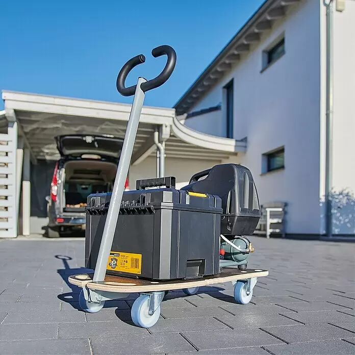 Wagner System Transportroller MM 1187 - L x B x H: 800 x 400 x 145 mm, Traglast: 300 kg, Holz - Anwendungsbeispiel