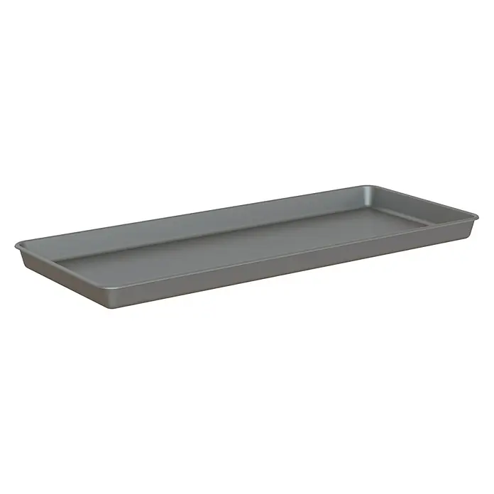 Artevasi Venezia Kasten-Untersetzer XL - 73 x 32 x 4,7 cm, Kunststoff, Anthrazit - Hier ist eine rechteckige Backform aus grauem Metall. Perfekt zum Backen von Kuchen oder Aufläufen! Diese Form ist ein Must-Have in jeder Küche.