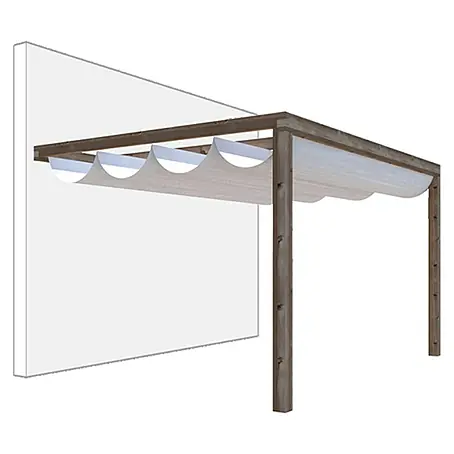 Pérgola adosada Green con toldo